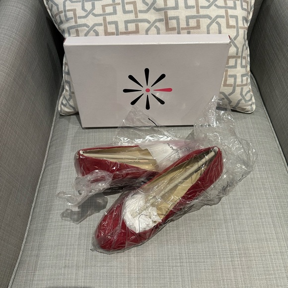 *HOST PICK* New ladies red suede wedge heel shoes. Never worn - Picture 12 of 12